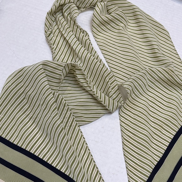 Echo Olive and Black Striped Scarf - Picture 5 of 6